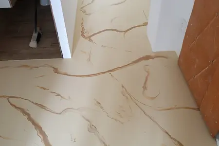 Polyuretanová litá podlaha se vzorem na přání zákazníka